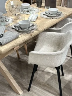 Andy bouclé tuoli, off-white