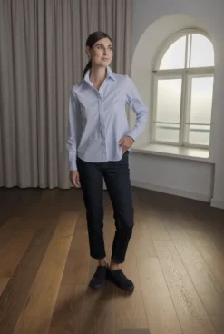 Cami kauluspaita luomupuuvillaa, sky