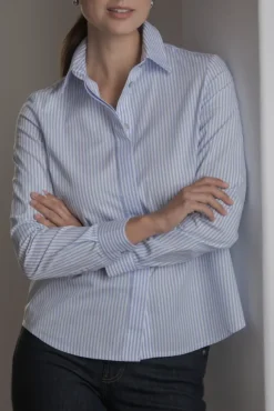 Cami kauluspaita luomupuuvillaa, sky