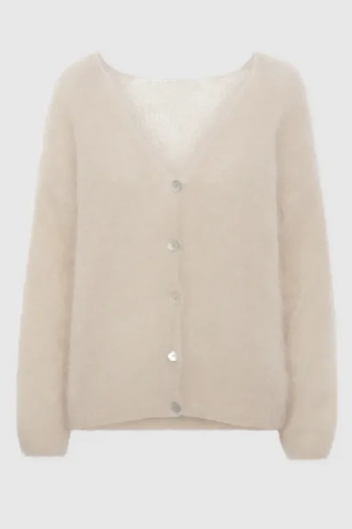Cornelia mohairneuletakki, beige