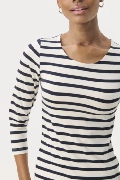 Emel t-paita, navy and white stripe