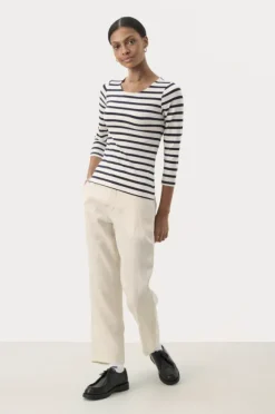 Emel t-paita, navy and white stripe