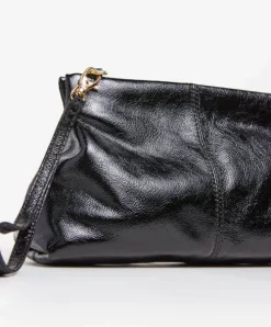 Flattered - Clay Mini Clutch handbag, Patent black