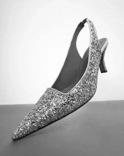 Flattered - Franchesca Glitter Textile Silver