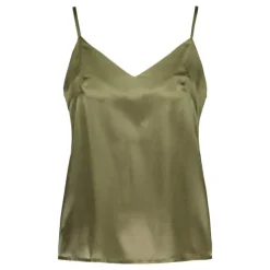 Gauhar - silkkitoppi v-neck, green