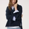 Huxi V-neck neule, tummansininen