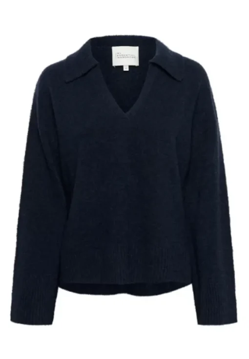 Huxi V-neck neule, tummansininen