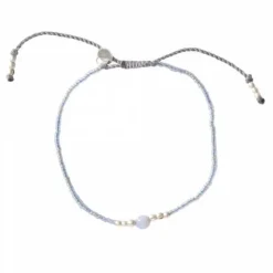 Iris rannekoru Blue Lace Agate, silver