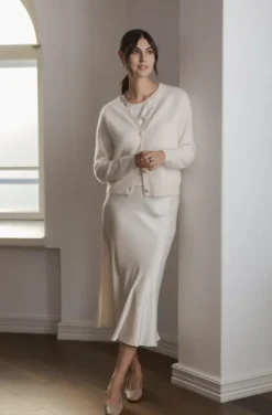 Karla cashmere neuletakki, cream