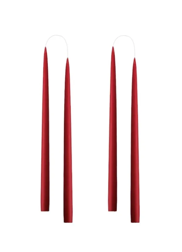 Kruunukynttilä pitkä 35cm, tummanpunainen