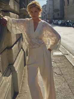 Mos Mosh - Kay Carli housut, ecru long