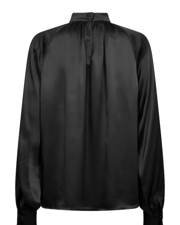 Mos Mosh - Sille Glossi Blouse, Black