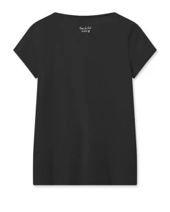 Mos Mosh - Tulli Basic t-paita v-kaulus, black