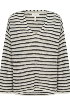 Nahni neulepusero, navy natural stripe