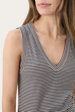 Nikkia toppi, french oak and navy stripe