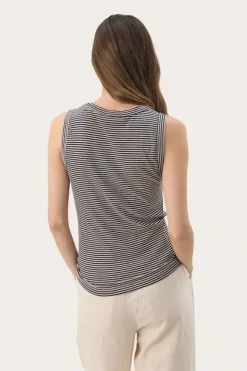 Nikkia toppi, french oak and navy stripe