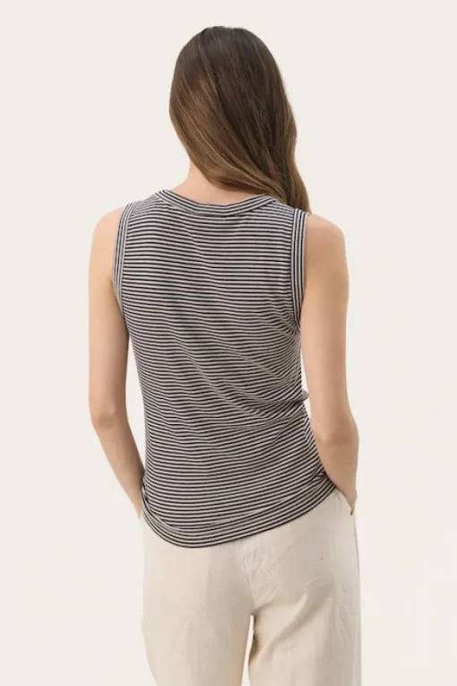 Nikkia toppi, french oak and navy stripe