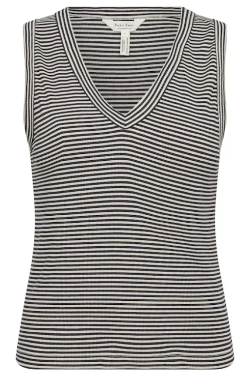 Nikkia toppi, french oak and navy stripe