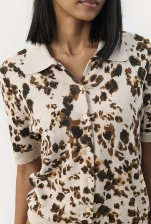Nimra pusero kauluksilla, leopard print