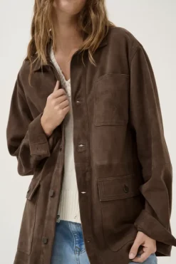 Olly Suede mokkatakki, delicioso