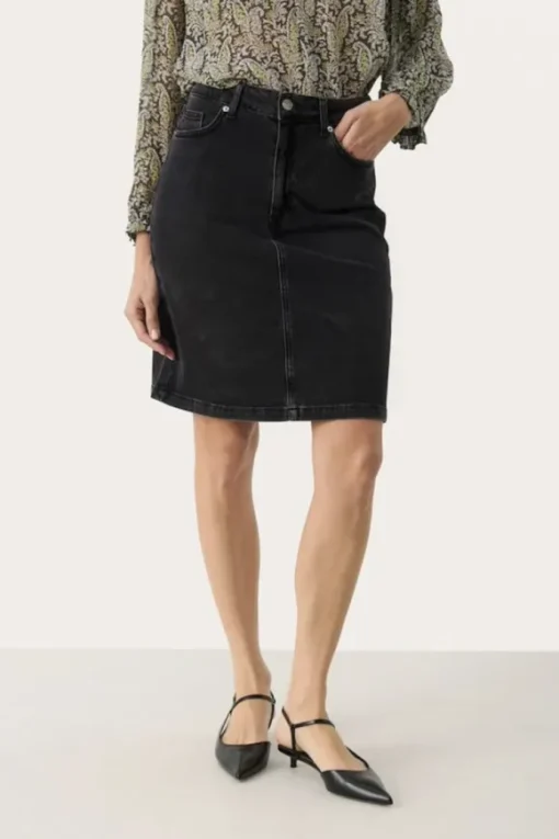 Part Two - Leja farkkuhame, washed black denim