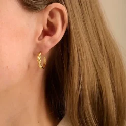Pernille Corydon - Hana Earrings 22mm, kulta