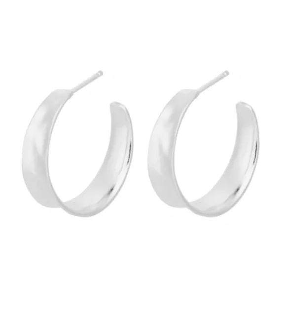 Pernille Corydon - Midi Saga korvakorut, hopea