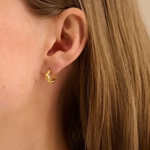 Pernille Corydon - Small Hana Earrings 12mm, kulta