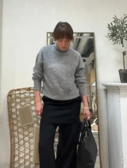 Samsoe&Samsoe - Nola pooloneule, grey melange