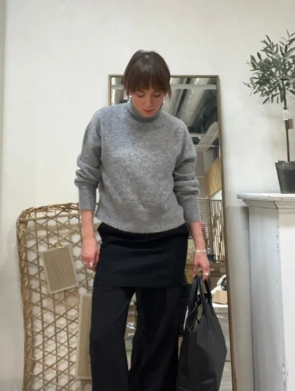 Samsoe&Samsoe - Nola pooloneule, grey melange