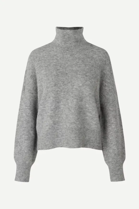 Samsoe&Samsoe - Nola pooloneule, grey melange